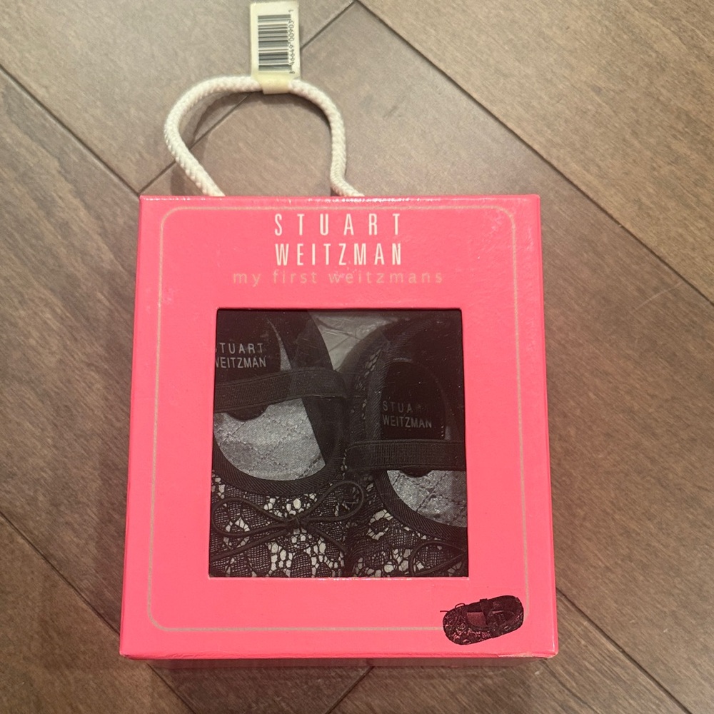 Stuart Weitzman Infant Shoes with Black Lace